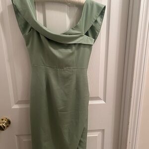 Elegant mint green dress